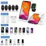 Wireless Charger,4 in 1 Wireless Charging Station Compatible for iPhone SE 2020/11/11 Pro Max/XR/XS Max/Xs/X,Wireless Charger Stand for iWatch 5/Airpods Pro,for Samsung S20/S10(No AC Adapter)