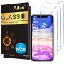 Ailun Glass Screen Protector for iPhone 11/iPhone XR 6.1 Inch 3 Pack Tempered Glass Screen Protector for Apple iPhone 11/iPhone XR 6.1 Inch Display Anti Scratch Advanced HD Clarity Work Most Case