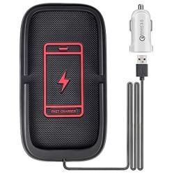 JE Wireless Charger car Charging pad, 15W Fast QI auto Wireless Charger pad Compatible iPhone11/11Pro Max/Xs/XR/X/8/8 Plus,Galaxy Serie, Tesla Model 3 and All QI-Enabled Phones
