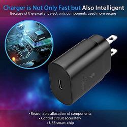 TT&C 25 Watt PD 3.0 USB C Wall Charger Super Fast Charging for Samsung Galaxy S20 / S20Plus / S20 Ultra / Note10 / Note 10Plus / Note20 / Compatible for S8 / S9 / S10 / iPad Pro 11/12.9