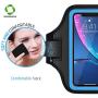 LOVPHONE iPhone 11 Pro/iPhone 11/iPhone XR Armband, Sport Running Workout Exercise Cell Phone Case with Holder & Card Slot,Fingerprint Sensor Access Supported and Sweat-Proof (Bule)