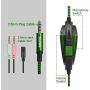 SADES PS4 Gaming Headphone SA930 3.5MM Stereo Surround Lightweight Gaming Headset with Microphone Volume Control for PC/MAC/PS4/Smartphone/Tablets (Black+Green)