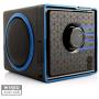 GOgroove SonaVERSE BX Portable Speaker with USB Music Player - Cube Speaker with USB Flash Drive MP3 Input, 3.5mm AUX Port, Playback Controls, Rechargeable Removable Battery (Wired, Blue)