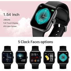 Smart Watch for Men Women,Fitness Tracker with 1.54" Full Touch Color Screen ,IP67 Waterproof Pedometer Smartwatch with Pedometer Heart Rate Monitor Sleep Tracker for Android and iOS Phones