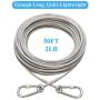 XiaZ Dog Runner Tie Out Cable Dog Leash Run Trolley Training Lead, Steel Wire Pet Runner for Large Dogs Up to 250 Pound