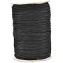 Mandala Crafts Flat Elastic Band, Braided Stretch Strap Cord Roll for Sewing and Crafting; 1/4 inch 6mm 50 Yards Black