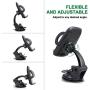 Dashboard Phone Holder, Cell Phone Mount for Car Windshield Dashboard with Strong Suction Cup for iPhone XR X 8 7 Se 6S 6 5S Galaxy S10 S9 S8 S7 S6 and More