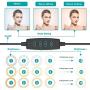 8" LED Selfie Ring Light for Live Stream/Makeup/YouTube Video, Dimmable Beauty Ringlight with Tripod Stand and Phone Holder Compatible with iPhone/Android