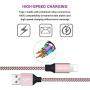 Phone Charger Cable Rose Gold - Sagmoc USB Cord with Highspeed Nylon Braided 【5 Pack】10FT 2x6FT 3FT 2FT Compatible with XS/XS MAX/XR/X/8/8Plus/7/7Plus/6/6Plus/6s/6sPlus/5/5s/AIR/PRO and More (Pink)