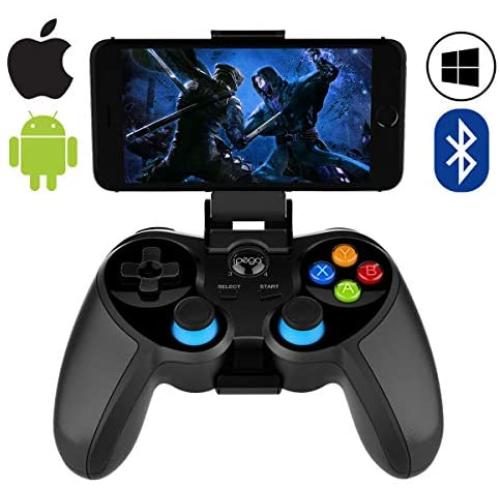 Mobile Game Controller,ZUOXI Wireless 4.0 Bluetooth Gamepad with Joystick, Multimedia Game Controller Compatible with iOS Android Mobile Phone PC Android TV Box Without Rooting (Black)