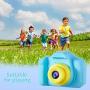 D.DA.D Kids Camera for Boys Best Birthday Gifts for 3 4 5 6 7 8 Year Old Children Toddler Toys, Portable Rechargeable Digital Video Camcorder 2.0 Inch IPS Screen with 32GB Card – Blue
