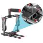 Neewer Film Movie Making Camera Video Cage Kit Includes: (1)Video Cage(1)Top Handle Grip(1)Shoe Mount(2)15mm Rod for Canon Nikon Sony and Other DSLR Cameras,Mount Follow Focus,Matte Box (Red+Black)