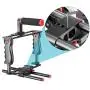 Neewer Film Movie Making Camera Video Cage Kit Includes: (1)Video Cage(1)Top Handle Grip(1)Shoe Mount(2)15mm Rod for Canon Nikon Sony and Other DSLR Cameras,Mount Follow Focus,Matte Box (Red+Black)