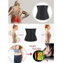 SHAPERX Womens Long Torso Waist Trainer Corsets Latex Waist Cincher Body Shaper Sports Girdle