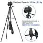 PEYOU Compatible for iPhone Camera Tripod, 62" Lightweight Aliminum Travel Camera Tripod Stand with Carry Bag + Wireless Remote + Phone Holder Mount Compatible for iPhone, Samsung & Android Phone PEYOU Compatible for iPhone Camera Tripod, 62" Lightweight Aliminum Travel Camera Tripod Stand with Carry Bag + Wireless Remote + Phone Holder Mount Compatible for iPhone, Samsung & Android Phone