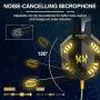 VersionTECH. G2000 Gaming Headset, Surround Stereo Gaming Headphones with Noise Cancelling Mic, LED Lights & Soft Memory Earmuffs for Xbox One, PS4, Nintendo Switch, PC Mac Computer Games- Orange