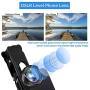 Phone Camera Lens Kit, 5 in 1 Cell Phone Lens - 12X Zoom Telephoto Lens + 0.36X Wide Angle Lens + 180°Fisheye Lens + 15X Macro Lens(2pcs) Compatible with iPhone XS XR X/8/7/6s Plus Android Smartphones