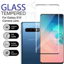 Galaxy S10 HD Clear Tempered Glass Screen Protector+Camera Lens Protectors by YEYEBF, [2+2 Pack] [Case-Friendly] [9H Hardness] Full Coverage (Samsung Galaxy S10)