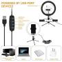 LED Selfie Ring Light 10" for iPhone with Tripod Stand and Phone Holder, Fill Light with Remote Control for Live Stream/Makeup/YouTube Video Compatible for iPhone Android