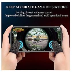 GuangTouL 8 Pcs Mobile Game Finger Sleeve Controller Finger Sleeve Compatible with PUBG Mobile Game Controller Sensitive Shoot and Aim Keys for Android iOS Joysticks PUBG Knives Out Rules of Survival