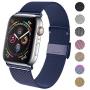 GBPOOT Compatible for Apple Watch Band 38mm 40mm 42mm 44mm, Wristband Loop Replacement Band for Iwatch Series 4,Series 3,Series 2,Series 1,Midnight Blue,38/40mm