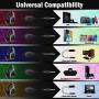 Gaming Headset for PS4, Xbox One Headphones with Noise Cancelling Mic with Mute & Volume Control, Lightweight Ergonomic Cool RGB Headphones