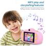 B.B.PAW Kids Camera 2.4 inch Video, Music, Puzzle Games Supported Camcorder for Children-Pink