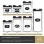Chefs Path Airtight Food Storage Container Set - 7 PC Set - Labels & Marker - Kitchen & Pantry Organization Containers - BPA-Free - Clear Plastic Canisters for Flour, Cereal with Improved Lids Chefs Path Airtight Food Storage Container Set - 7 PC Set - Labels & Marker - Kitchen & Pantry Organization Containers - BPA-Free - Clear Plastic Canisters for Flour, Cereal with Improved Lids