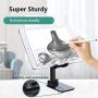 Adjustable Cell Phone Stand, Foldable Desktop Cell Phone Holder Cradle Dock Holder, Phone Stand for iPhone and All Smart Phones and Tablets(White)
