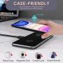 Wireless Charger, 3 in 1 Qi Wireless Charging Pad Compatible for iPhone SE/11/11 Pro/XS Max/XR/XS/X/8/8P, Galaxy S20/Note 10/S10/S9/S8/Note 8, iWatch 5/4/3, Airpods 2/Pro, All Qi-Enabled Devices