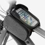 DONGKER Bicycle Handlebar Bag, 1.5L 300D Bike Front Beam Bag Riding Mobile Phone Bag Suitable for 5.5 Inch Mobile Phone