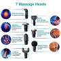 Muscle Massage Gun, Deep Tissue Percussion 30 Speed Massage Gun, Super Quiet Brushless Motor Handheld Body Massager with 7 Message Heads for Athletes Sport Training Stress Relief