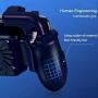 XuBa H5 Hand Grip Mobile Phone Gamepad Retractable Cooling Fan Joystick Controller Battery Holder Hollow Trigger H5 Fan with Battery