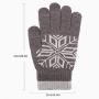 Pveath Winter Knit Gloves Warm Touch Screen Women Men Winter Gloves Knitted Snowflake Smart Phone Touch Screen Gloves Full Finger Mittens Warm Gloves for Men Women,