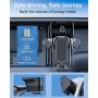 VANMASS Cell Phone Holder for Car, Auto Clamp Car Mount for iPhone, Car Phone Mount with Expansion Tray Mounted on Dashboard/Ventilation Hole Fits Most Phones with Heavy Case and All Smartphones