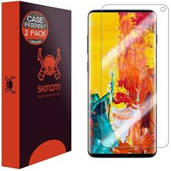 Skinomi TechSkin [2-Pack] (Case Compatible) Clear Screen Protector for Samsung Galaxy S10 6.1" [Will NOT Work w/Verizon Galaxy S10 5G 6.7"] Anti-Bubble HD TPU Film