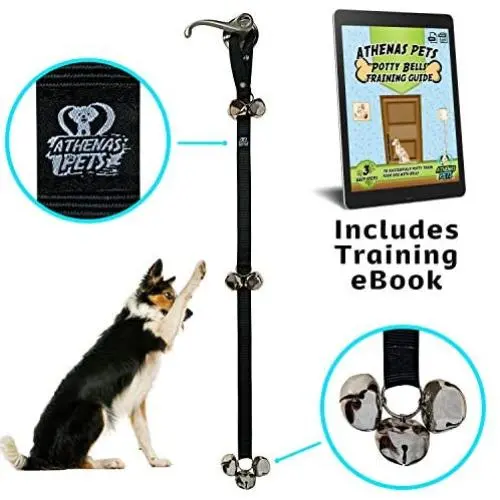 Athenas Pets Dog Bells for Potty Training, Best Dog Bell for Puppy Training, Adjustable Dog Door Bell, Premium Quality Nylon Dog Training Bells for Door for Dog Potty Training, Loud Dog Doorbell Athenas Pets Dog Bells for Potty Training, Best Dog Bell for Puppy Training, Adjustable Dog Door Bell, Premium Quality Nylon Dog Training Bells for Door for Dog Potty Training, Loud Dog Doorbell