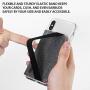 Ringke Flip Card Holder with Elastic Hand Strap Slim Soft Band Grip Fashion Multi-Card Slot 3M Stick-On Wallet Credit Card Cash Mini Pouch Attachment Compatible with Most Smartphones - Gray