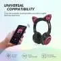 MindKoo Bluetooth Headphones Wireless Over Ear Cat Ear Headphones with LED Light Foldable Built-in Microphone and Volume Control for Cell Phones/iPhone/iPad/Laptop/PC/TV Kids Boys Girls Friends MindKoo Bluetooth Headphones Wireless Over Ear Cat Ear Headphones with LED Light Foldable Built-in Microphone and Volume Control for Cell Phones/iPhone/iPad/Laptop/PC/TV Kids Boys Girls Friends