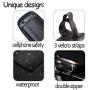 zwq Bicycle Phone Holder, Waterproof Cycle Cell Phone Mount, Handlebar Phone Bag with Touch Screen, Bicycle Storage Bag, Bicycle Bag Compatible for iPhone Samsung Smart Phone up to 6.5. (Black)