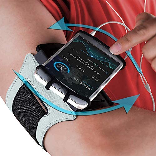 Reflective Running Armband: Fits ALL Phones & Arm Sizes. Runners High Visibility Safety Gear Cell Phone Holder Band Case. Vis Strap For Jogging Cycling Hiking Biking Training Walking. For Women & Men