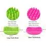 YUSENPET Pet Silicone Shampoo Brush, Anti-Skid Rubber Dog Cat Pet Mouse Grooming Shower Bath Brush Massage Comb for Long & Short Hair Medium Large Pets Dogs Cats