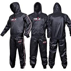 DEFY Heavy Duty Sweat Suit Sauna Exercise Gym Suit Fitness, Weight Loss, Anti-Rip, with Hood