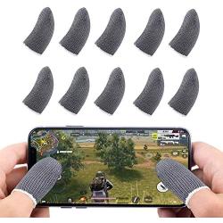 Newseego Mobile Game Finger Sleeve Controller, Touch Screen Finger Sleeve Breathable Anti-Sweat Sensitive Shoot and Aim Keys for Rules of Survival/Knives Out for Android & iOS[10 Pack]