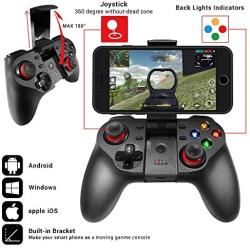 Smartphone Game Controller Compatible with iPhone,Wireless Gamepad fit iOS Android Phone iPad Tablet Devices (Black)