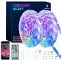 Bluetooth LED Strip Lights 65.6FT, Music Sync LED Light Strip Controlled by Smart Phone APP, LED Lights 20m 600LEDs RGB Power Strip with UL Listed Adapter IR Remote Controller