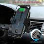 Wireless car charger mount,Qi 15W fast wireless car charger,IR control Auto-clamping Windshield Dashboard Air Vent phone mount,compatible with iPhone 11Pro/Max/XR/11/X/8,Samsung S10/S10+/S9/S9+/S8/S8+