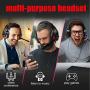 CLEVO Gaming Headset, PC Headphone with Microphone Stereo Sound for PS4 Xbox One PC Noise Cancelling Over-Ear Headphones with Mic 3.5mm Jack Volume Control LED Light