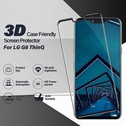 LG G8 ThinQ Screen Protector by BIGFACE, [2 Pack] HD Clarity Full Coverage Premium Tempered Glass, Case Friendly, Anti - Scratch, 3D Touch Accuracy Anti-Bubble Film for LG G8 ThinQ (Clear)