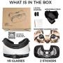 VR Headset - Virtual Reality Goggles by VR WEAR 3D VR Glasses for iPhone 6/7/8/Plus/X & S6/S7/S8/S9/Plus/Note and Other Android Smartphones with 4.5-6.5" Screens + Pantera Sticker